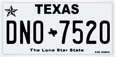 TX license plate DNO7520
