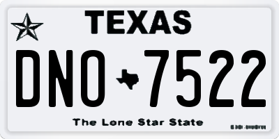 TX license plate DNO7522