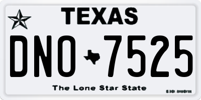 TX license plate DNO7525