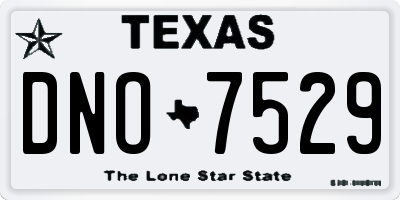TX license plate DNO7529