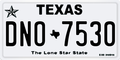 TX license plate DNO7530