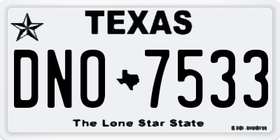 TX license plate DNO7533
