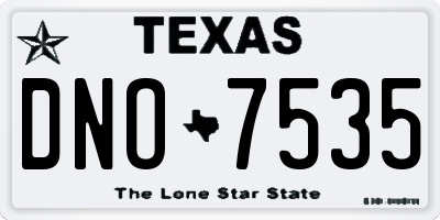 TX license plate DNO7535