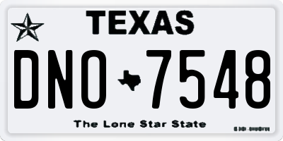 TX license plate DNO7548