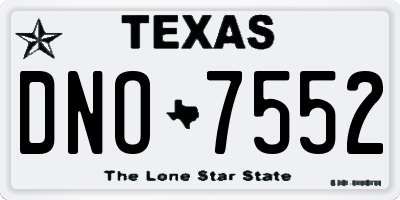 TX license plate DNO7552