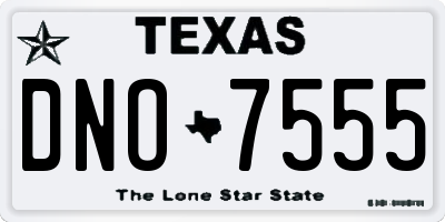 TX license plate DNO7555