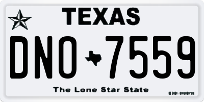 TX license plate DNO7559