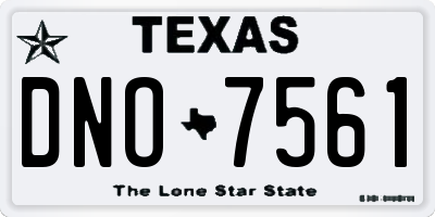 TX license plate DNO7561