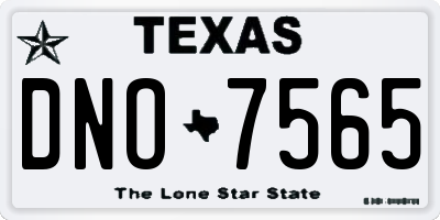 TX license plate DNO7565