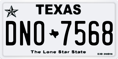 TX license plate DNO7568