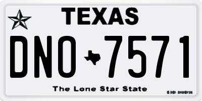 TX license plate DNO7571