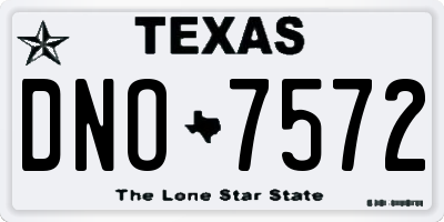 TX license plate DNO7572
