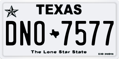 TX license plate DNO7577