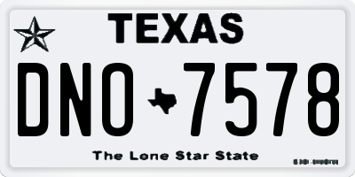TX license plate DNO7578