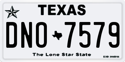 TX license plate DNO7579