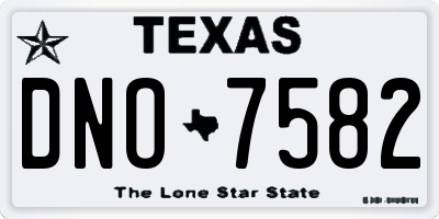 TX license plate DNO7582