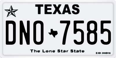 TX license plate DNO7585