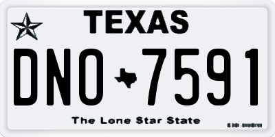 TX license plate DNO7591