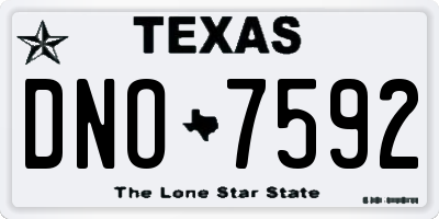 TX license plate DNO7592
