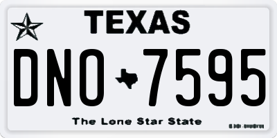 TX license plate DNO7595