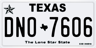 TX license plate DNO7606