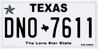 TX license plate DNO7611
