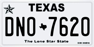TX license plate DNO7620