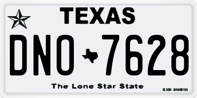TX license plate DNO7628