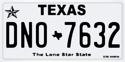 TX license plate DNO7632