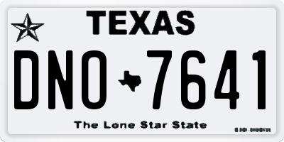 TX license plate DNO7641