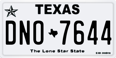 TX license plate DNO7644