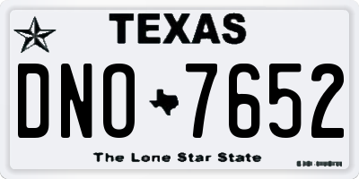 TX license plate DNO7652
