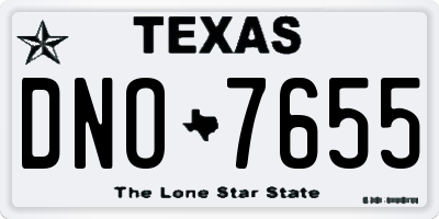 TX license plate DNO7655