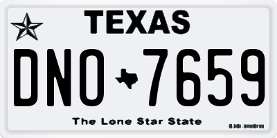 TX license plate DNO7659
