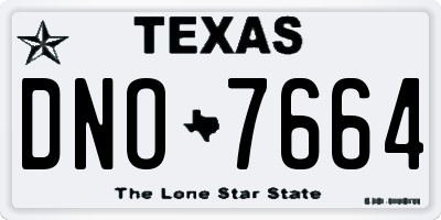 TX license plate DNO7664