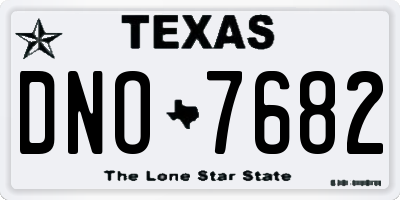 TX license plate DNO7682