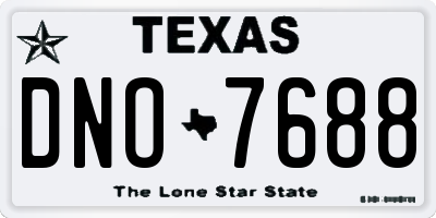 TX license plate DNO7688