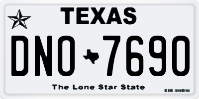 TX license plate DNO7690