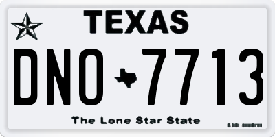 TX license plate DNO7713