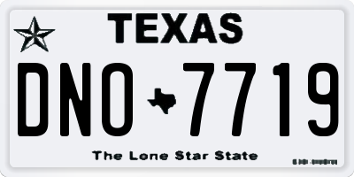 TX license plate DNO7719