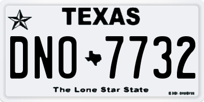 TX license plate DNO7732