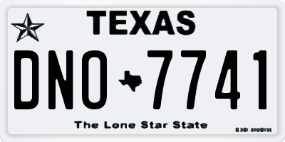 TX license plate DNO7741