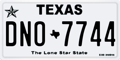 TX license plate DNO7744