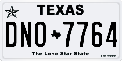 TX license plate DNO7764