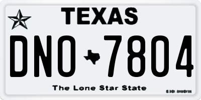TX license plate DNO7804
