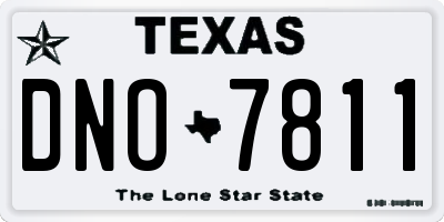 TX license plate DNO7811