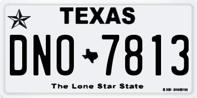 TX license plate DNO7813