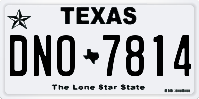TX license plate DNO7814