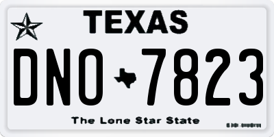 TX license plate DNO7823