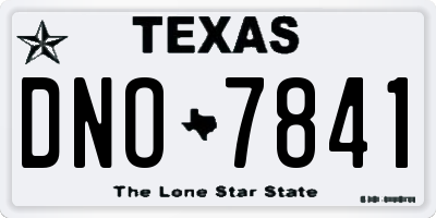 TX license plate DNO7841